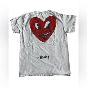Keith Haring White and Red Graphic Tee
